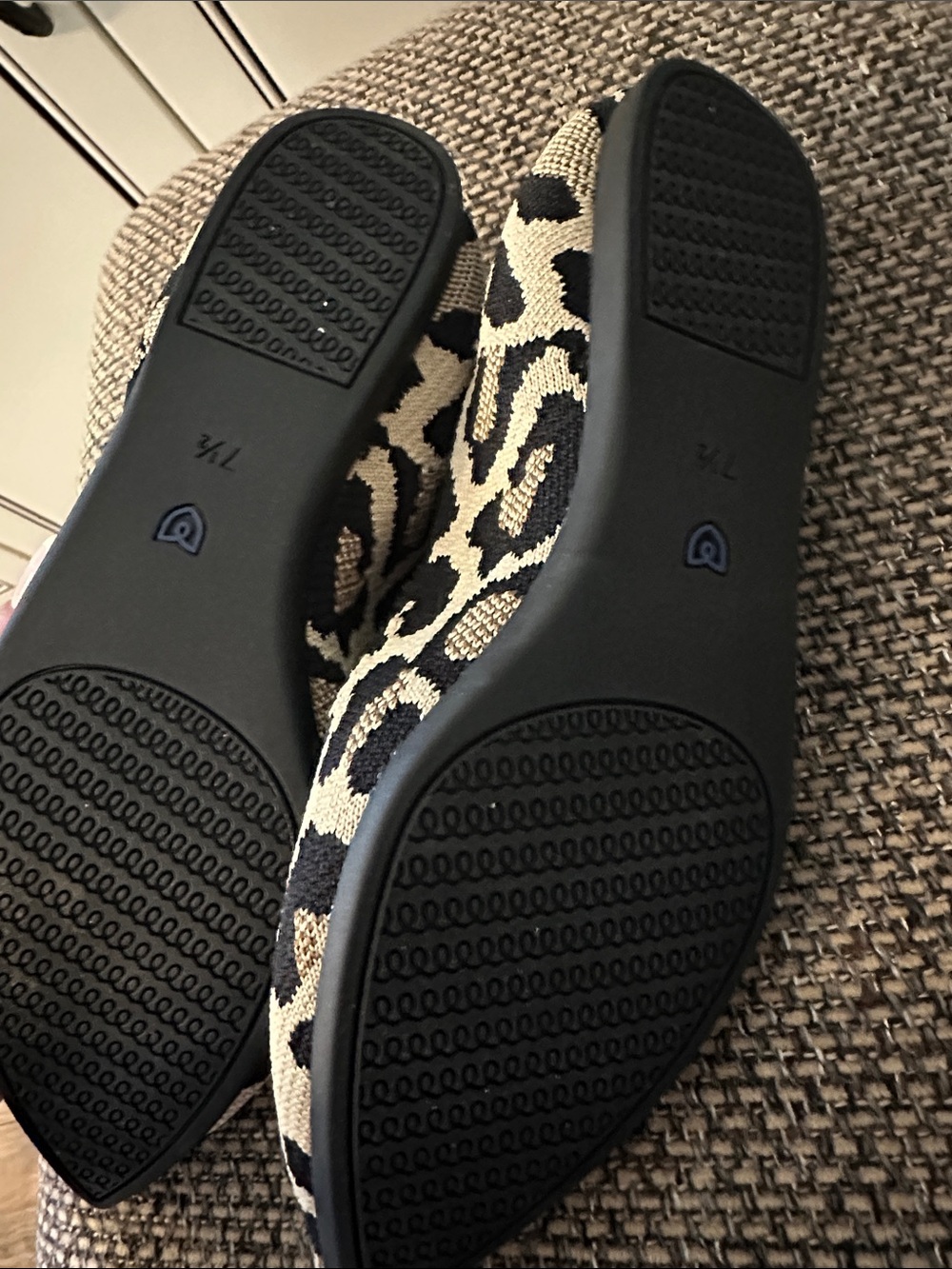 Rothy's Leopard Print Pointed Toe Flats - Black, Tan, Cream - Picture 4 of 4